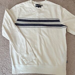 Barbour Men's Sweater in Cream with Black Stripes